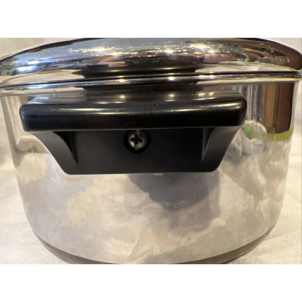 Revere Ware Copper Bottom 4 1/2 Qt Stock Pot & Lid Clinton 85 Stainless Steel